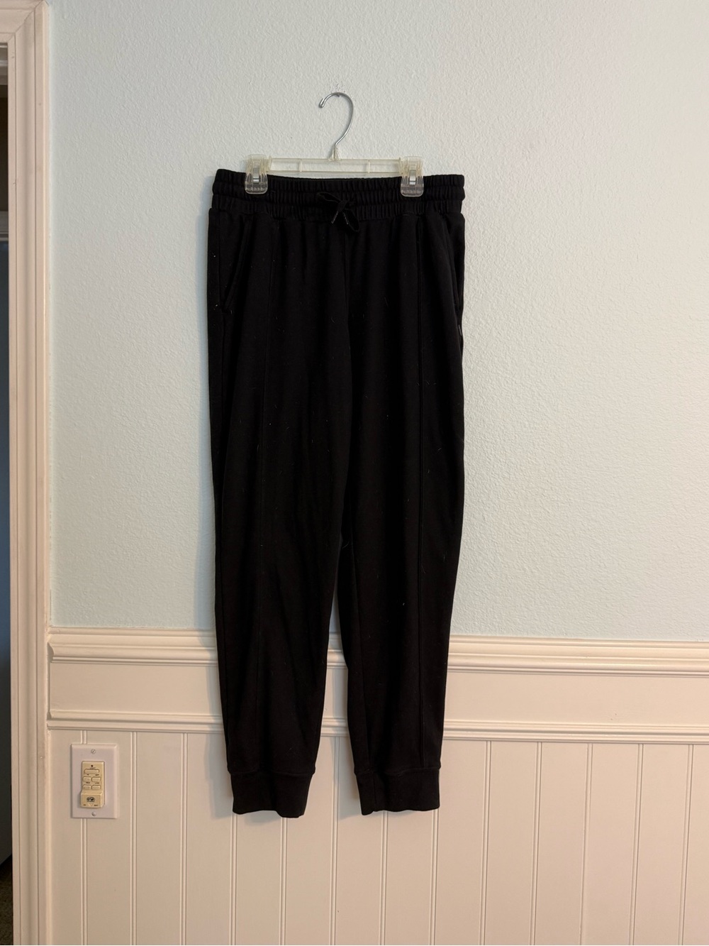 Black womens  Jogger sweat Pants - Comfortable Everyday Wear